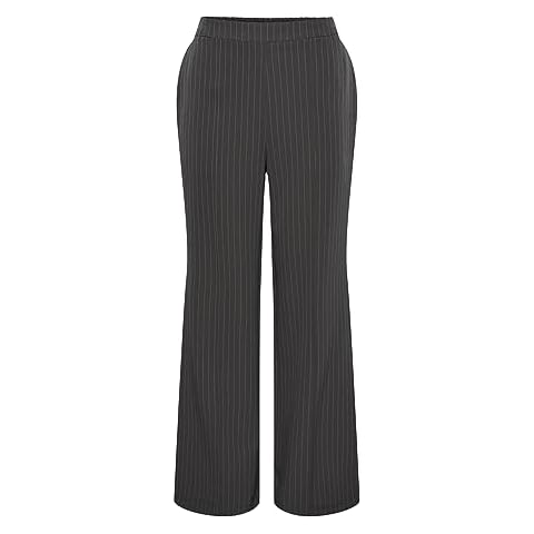 PIECES Women's PCBOZZY Wide Striped Pants Cover
