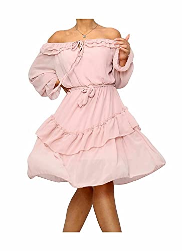 DigitalSpot Robe d'été mi-longue à manches volantées Cover