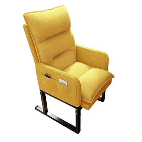 Silla reclinable moderna de color amarillo elevado con sofá ajustable y asiento acolchado suave para sala de estar, dormitorio, teatro, cómodo sillón para el hogar