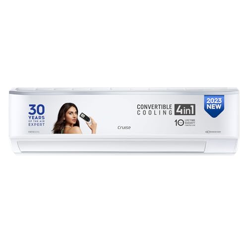 Image of Cruise 2 Ton 3 Star Inverter Split AC with 7-Stage Air Filtration (100% Copper, Convertible 4-in-1, PM 2.5 Filter, CWCVBF-VQ1S243, White)