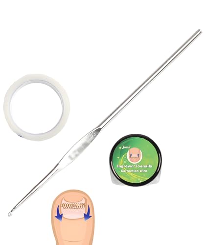 Ingrown Toe Nail Remover, Toe Nail Corrector Kit with 12 Corrective Strips, Ingrown Toenail Correction Tool for Home Foot Care, Includes 6 Sizes for Men and Adults