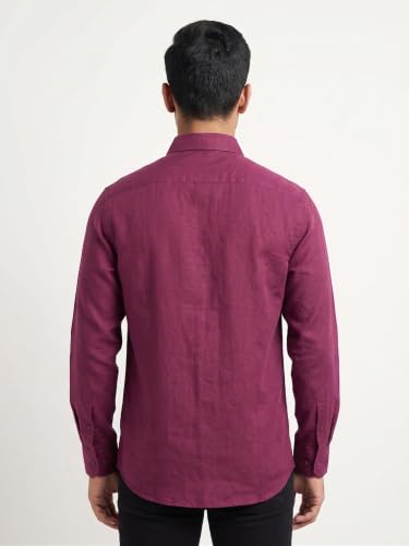 Image of Men's Regular Fit 100% Cotton Solid Casual Shirt