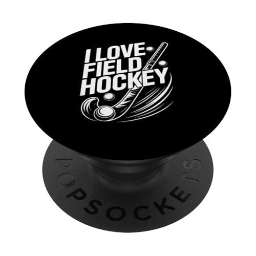 Gráfico I Love Hockey Sport Passion PopSockets PopGrip Adhesivo