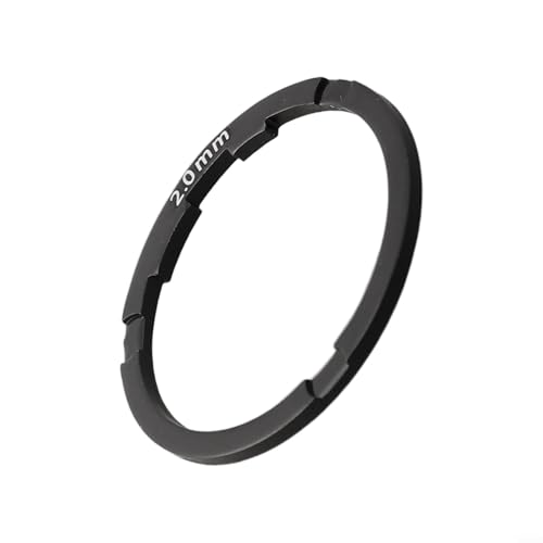 Robuster 0 82 mm Aluminium-Legierung Fahrrad-Abstandshalter für verbesserte Leistung (schwarz, 2 mm)