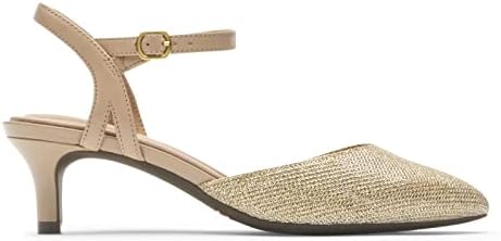 Rockport Women's Total Motion Kalila Two Piece Pump, Nude Glam Textile, 5 | Image 3