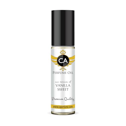 CA Perfume Originals Vanilla Sweet Unisex Fragrance Oil Amber Scent Long Lasting Perfumes for Women &amp; Men Travel Size TSA Ready Mini Parfum Body Oil Roll-on 0.33 Fl Oz 10ml