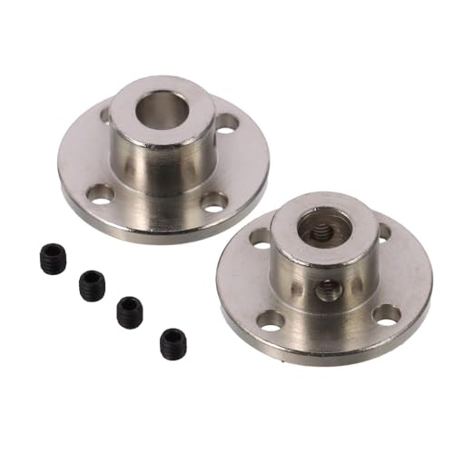 Rigid Flange 2Pcs Bearing Steel Durable Silver Bearing Motion Bushing Portable 8mm Inner Dia Motor Guide Shaft Coupler DIY RC Model Motors