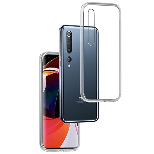 REY - Funda Carcasa Gel Transparente para XIAOMI MI 10 - MI 10 Pro - Mi10, Ultra Fina 0,33mm, Silicona TPU de Alta Resistencia y Flexibilidad
