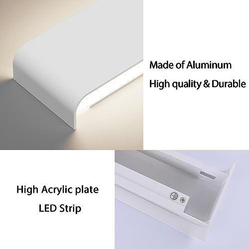 Applique da Parete Interno Moderno LED 71CM Lampada da Parete 24W Bianco Naturale 4500K Lampada da Muro per Camera da Letto Soggiorno Corridoio Scale (Bianco) - Illuminazione - Immagine 1