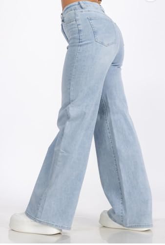High Waist Denim Wide Leg Smart Jeans4