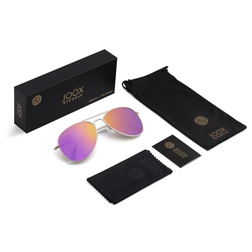 Image of Joox Aviator Sunglasses for Men Women,Polarized UV 400 Protection Lens with Metal Pilot Frame Unisex
