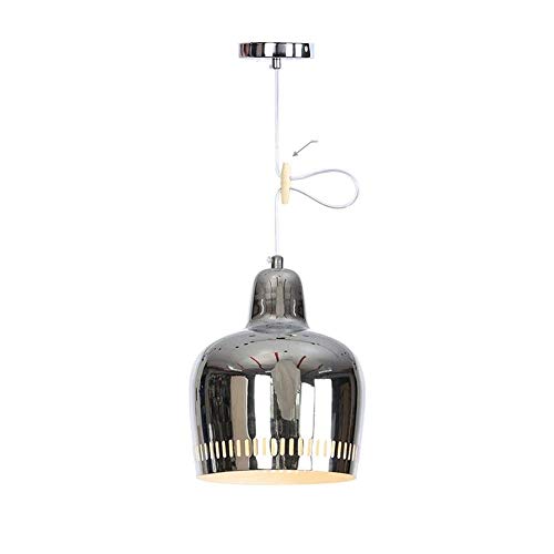 Luz Colgante Moderna Techo Living Lámpara de Techo Dormitorio Metal Lámparas Colgantes Creativas E27 Pantalla de suspensión cromada Luz Colgante para Restaurante Bar Hotel Interesting