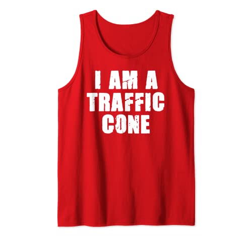 Traje de Halloween I Am A Traffic Cone Shirt I'm Lazy Easy Camiseta sin Mangas