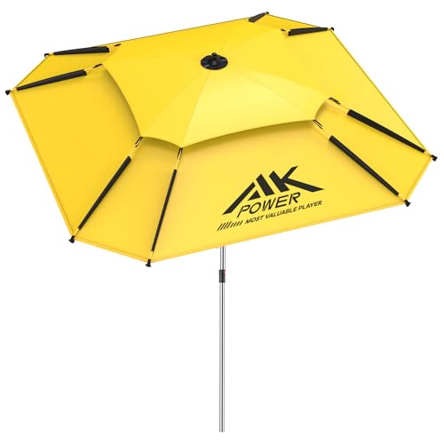 yuzhiyuan Outdoor Beach Umbrella Easy to Push up for Baby & Family,Portable Lightweight Large Sun Shade,Tilt Umbrella for Market,Terrace,Beach,Outdoor,Restaurant