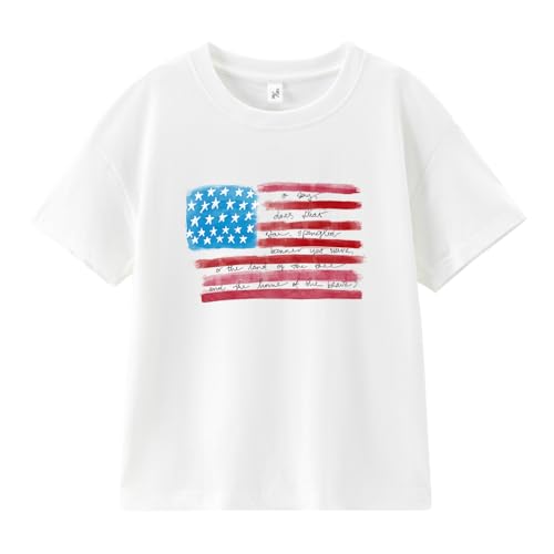 Image of Boys Constitution Day 250 Anniversary USA Shirt Independence Shirt 3-8T | for Kids Boys Girls Toddlers 3T-8T, 4th of July Dinos Flag Patriotic Tee, Independence Day
