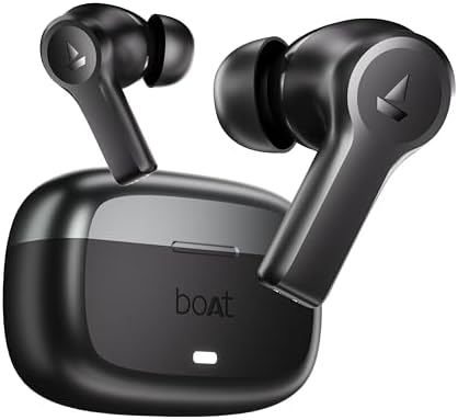 boAt Nirvana Lucid w/ 32 dB ANC, Multi-Point Connectivity, in-Ear Detection, 60HRS Playback, Hearables App, 4 Mics ENx, IPX5 
