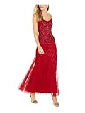 Adrianna Papell Women's Spaghetti Strap Maxi Dress Red Size 6