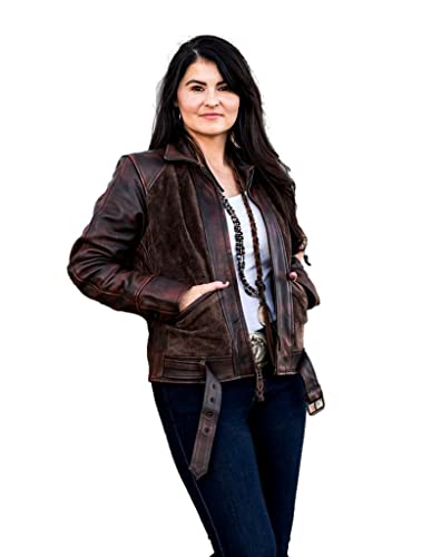 STS Ranchwear Womens The Vanity Cherry Chocolate Leather Jacket S3