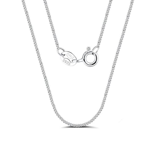 Collier en Argent Sterling 925 chic en soirée - Chaîne gourmette 9mm tendance femme