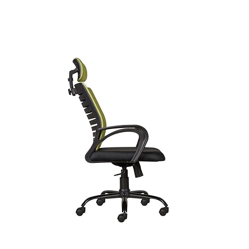 Image of CELLBELL Desire C104 Mesh High Back Ergonomic Office /Study Revolving /Computer Chair for Work from Home - Metal Base, Seat Height Adjustable, Pistachio Green