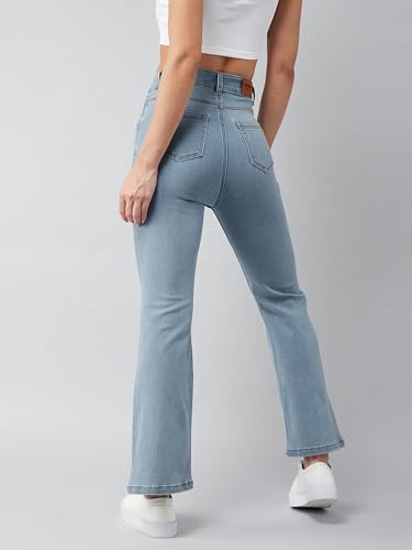 Image of Dolce Crudo Boot Cut High Rise Cropped Jeans for Women
