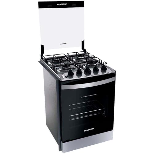 Fogão Brastemp 4 Bocas de embutir Inox com dupla chama e grades individuais - BYO4EBR Bivolt