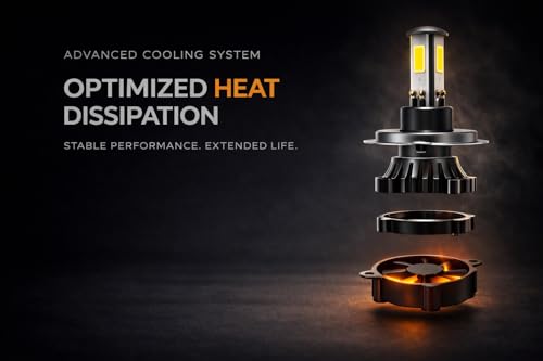 Image of Yango H4 LED Headlight Bulb 45W Super Bright 4500LM - Universal Fit Motorcycle Car Bike Headlight Replacement AC /DC Compatible Made in India