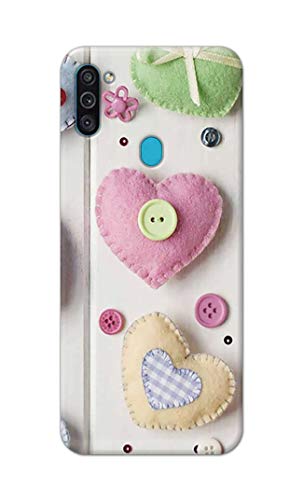 Image of PRINTFIDAA Heart Shape Hard Back Cover for Samsung Galaxy M11 / Samsung A11, SM-M115F / DSN Back Cover -(P6) KAT1010