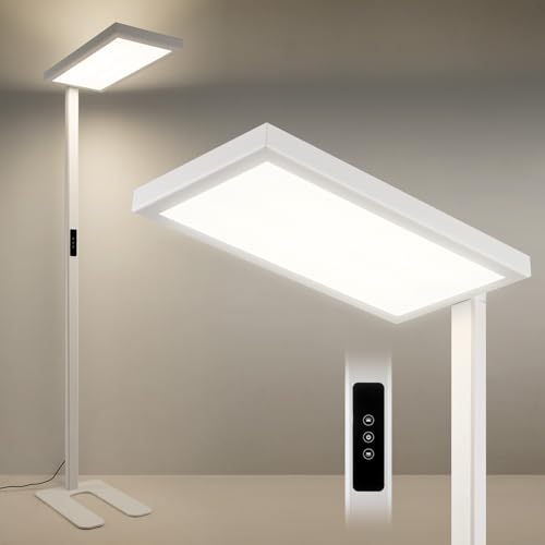 Lampadaire LED moderne variateur 96W 4300Lm blanc grand format