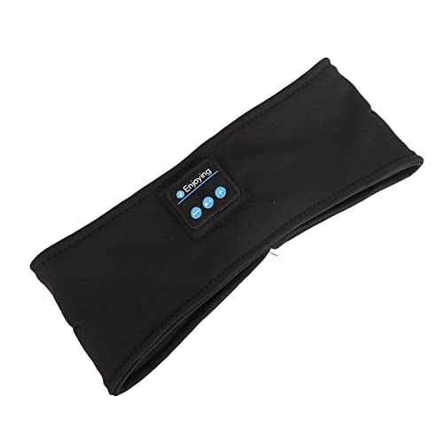 Drfeify Casque à Bandeau avec Gestionnaire de Volume pour L'exercice, les Travaux Ménagers ou le Sommeil, le Panneau de Commande BT, Gris (BLACK)