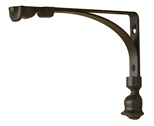 Rubbermaid 1877655 Decorative Shelf Bracket, 6 by 8-Inch, Tulip, Bronze