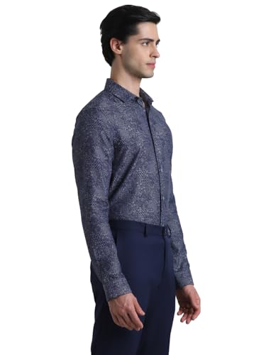 Image of Jack & Jones Men's Cotton Abstract Print Slim Fit Shirt