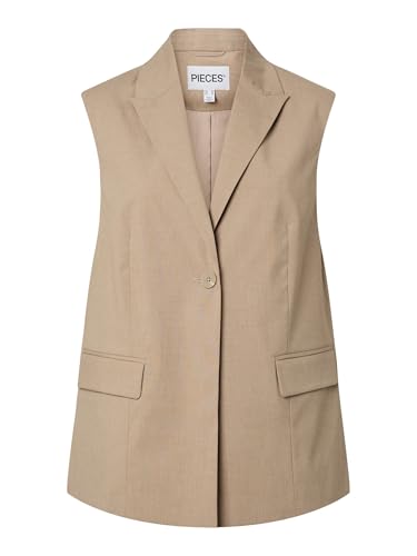 Pcrosa Split Vest Pieces gilet sans manches maille col rond femme