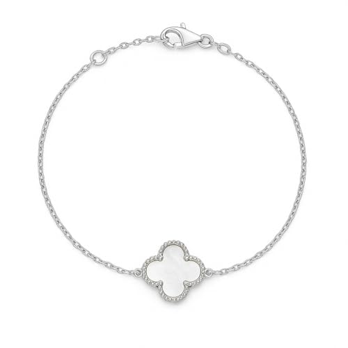 Image of Lucky Charm Clover Bracelet for Women | 925 Sterling Silver with 18K Gold Plating | Adjustable & Anti-Tarnish | Stylish Designer-Inspired Jewelry