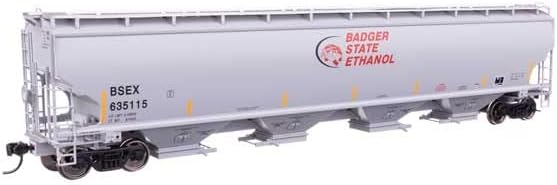 Walthers Proto 920-110315 HO Scale 67' Trinity 6351 4-Bay Covered Hopper - Ready to Run - Badger State Ethanol BSEX #635115