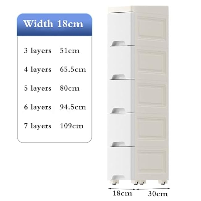 Kitchen Floor Cupboard Tall Storage Cabinet with Flip Doors Adjustable Shelves Kitchen Storage Sideboard with Countertop Free Standing£¬Slim Bathroom Storage Cart on Wheels - Tall Narrow CABI-WpJUWRFg