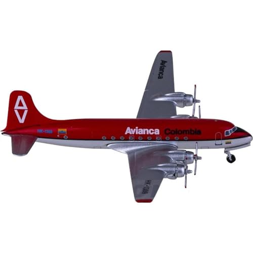 Avión de juego de metal escala 1:400 Avianca DC-4 regalo histórico coleccionistas maquetas