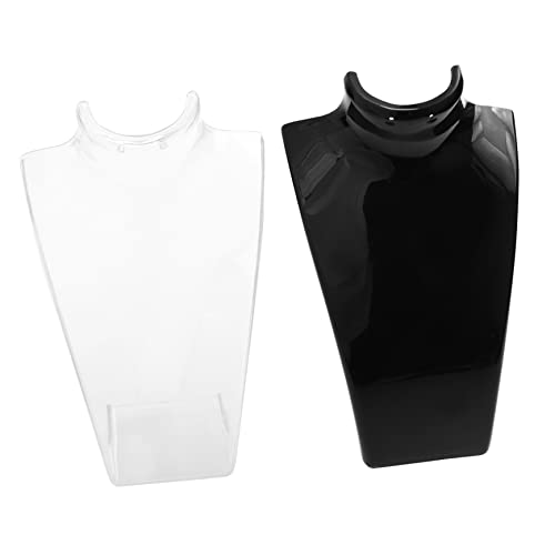 TOVINANNA 2pcs Jewelry Display Rack People Neck Shape Design Choker Stand for Window Display