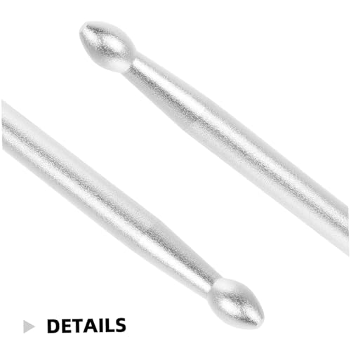 Baquetas Yardwe, 1 par, aleación de aluminio, diseño duradero y portátil, para batería acústica, jazz y principiantes, uso multiescenario miniatura 3