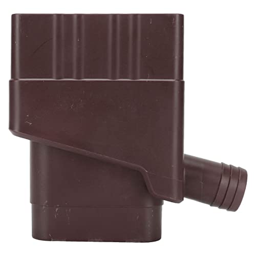 BAOFUYA Sistema de Recolección de Agua de Lluvia, Sistema de Recolección de Agua de Lluvia Reutilizable con Bajante Tradicional Rectangular Estándar de Pulgadas con Manguera de 40 (Marron Oscuro)