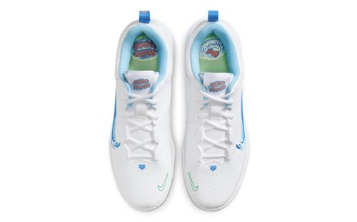 Nike Force Trout 9 Pro MCS FQ7726-104 White/Aquarius Blue/Barely Volt/Photo Blue Men's Baseball Cleats 10 US3
