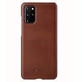 Melkco Back Snap Series ワックスフォールパターン プレミアム レザー スナップカバー ケース Samsung Galaxy S20+ 用 - ブラウン