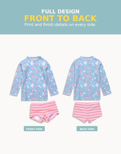 Image of VAENAIT BABY Girls Rash Guard Swimsuit UPF 50+ Long Sleeve Toddler Bathing Suit Ribbon Stawberry Floral Fruit for 2~8Years
