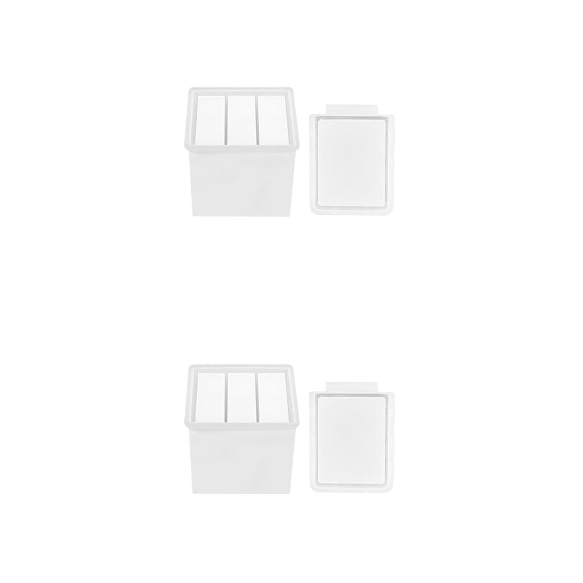 Gadpiparty 2 Set Stampo Silicone per Fai da Te Modello per Scatola Organizzatrice con Silicone Resistente e Flessibile per Creazioni Artigianali e Decorazioni