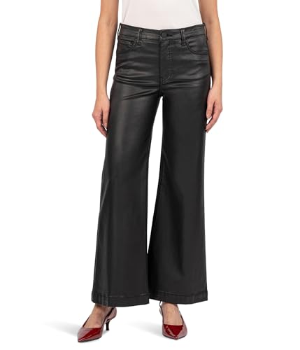 KUT from the Kloth Women's Meg High-Rise Fab Ab Leg Wide Hem in Black