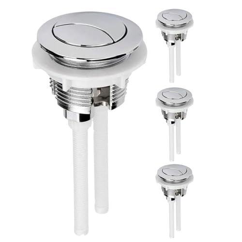 HEATSHAKING 4個トイレ水タンクボタン 交換用 ダブルフラッシュ押しボタン 耐久性速い洗浄反応 バスルーム簡単取付 家用水節約部品