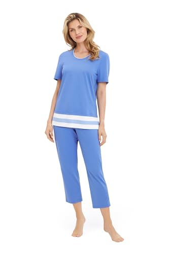 Pyjama coton modal bleu Rösch contre les sueurs nocturnes et inconforts