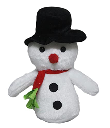 Image of Tickles Soft Stuffed Plush Christmas Snowman with Muffler & Hat Toy for Kids Birthday Gift (Size: 30 cm Color White)