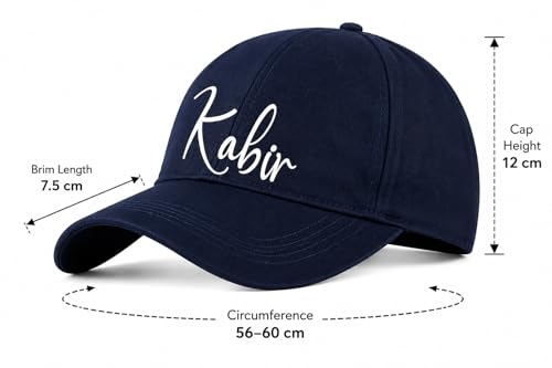 Image of AICA Personalised Name Cotton Cap for Men & Women � Black, Free Size | Gifts for Men & Women