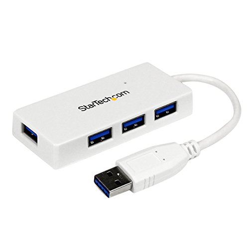 StarTech.com ST4300MINU3W - Adaptador Hub ladrón USB 3.0 Super Speed de 4 Puertos, Blanco